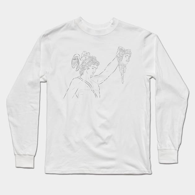 Perseus With The Head of Medusa Long Sleeve T-Shirt by LiLian-Kaff